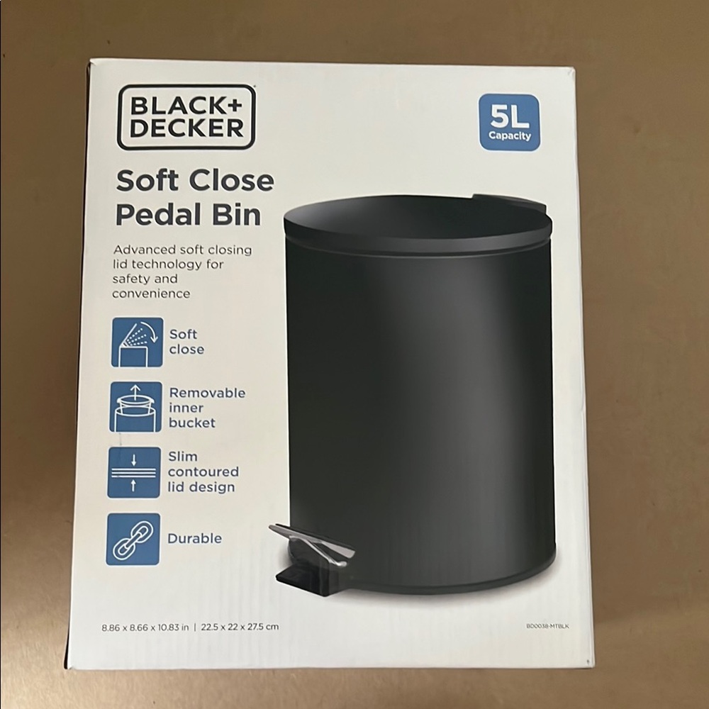 Black+Decker Soft Close Pedal Bin